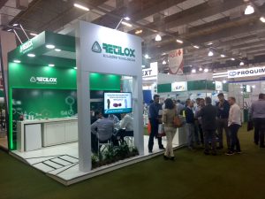 Estande da Retilox Química na Feira da Tecnologia da Borracha Expobor 2018